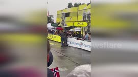 France: Intruder Tackled By Police At Tour De France Finish Line In Dramatic Takedown