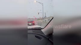 US: Flooding Causes Trouble On Streets Of St. Joseph Missouri