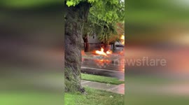 US: Explosion Rocks Gas Station In Berwyn As Flames Burn For Hours