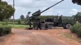 Thailand: Thai M758 is also placed in the middle of the road by the Thai army before firing towards Cambodia
