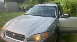 Subaru TV prop car for the TV show Highly Ghosted staring a Actress from FWD