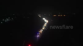 Second convoy carrying evacuated Bedouin families leaves Syria’s Suwayda