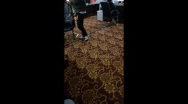 Man falls backward as chair backrest breaks in Sichuan, China