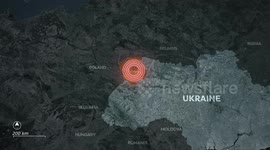 MOTION GRAPHICS - Mirage-2000 fighter jet crashes in Ukraine