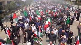 Protesters in Tehran march to denounce Israel’s actions in Gaza