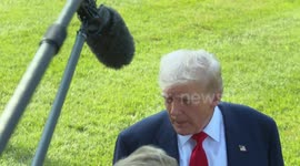 US President Trump departs White House en route to Scotland (2)