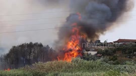 Wildfire ravages Italy’s Sicily Island