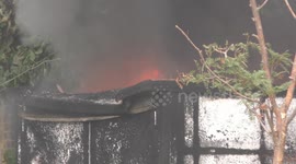Firefighters respond to blaze near railway tracks in Lewisham in South East London