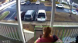 Slipping on Icy Stairs