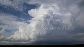 Timelapse of storm and sunset transition in Varna, Illinois, USA