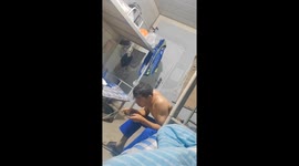 Frustrated man spits on phone while gaming in Gansu, China