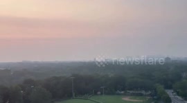 US: Misty Sunrise Over Fresh Pond in Cambridge 3