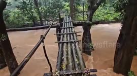Rushing Monsoon Waters in the Western Ghats Near Honnavar 2