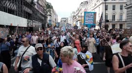 Thousands take part in Trans+ Pride filling central London with joy and colour