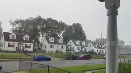 Heavy rain and 62mph wind gusts hit Paulsboro, New Jersey