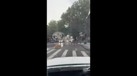 Severe storm time lapse with wind gusts and passing traffic in Bay Ridge, New York, USA