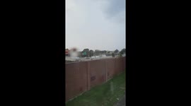 Steady summer rain creates moody scene in South Boston, USA