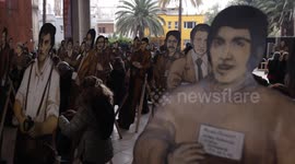 Hundreds of people march in Santiago to commemorate 50th anniversary of Operation Colombo