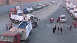 Egypt: Several Egyptian aid trucks carrying relief supplies enter Gaza via Rafah crossing (2)
