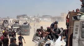 Palestinians walk for miles to get some flour in hunger-hit Gaza