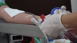 Thailand: Civilians donate blood near Thai-Cambodian border amid ongoing conflict