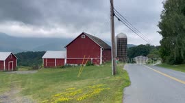 Rain in Southern Vermont in the small town of Pownal