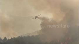 Türkiye: Air support assists as teams battle forest fires in northwestern Türkiye