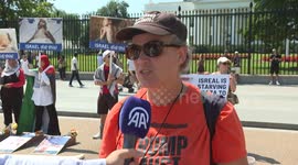 Protesters outside White House demand end to Israeli Gaza blockade, famine