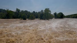 4K Footage, Central North Carolina Flooding at the Haw River After Tropical Depression Chantal (July 2025)