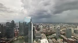 US: Massive Storm Rolls Into Downtown Chicago