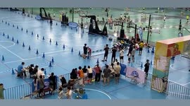 Cheating boy, 4, kicks competitor to the ground during kids' bike race