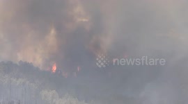 Türkiye: Firefighting efforts continue to extinguish large wildfire in western Türkiye