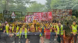 Protest In Support Of Migrants Outside The Bell Hotel In Epping