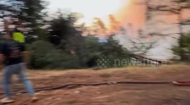 Firefighters battle forest fire in Türkiye’s northern city of Karabuk