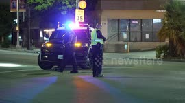 US, Los Angeles: Studio City Ventura Boulevard Deadly Hit-and-Run Auto Vs Pedestrian