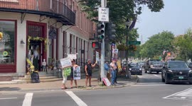 Gaza Protest on main street in down town Bennington Vermont