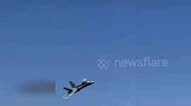 Fighter pilot spins out of control narrowly avoiding air show crash