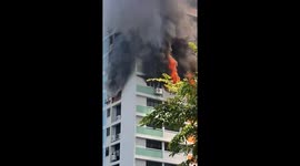 Singapore apartment block fire leaves three injured