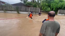 Soldiers rescue flood victims from Typhoon Wipha aftermath