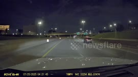 near Miss with wrongway driver. caught on dash cam