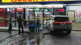 US, Los Angeles: Koreatown Vehicle Crashes Into Liquor Store