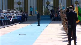 Turkish President Erdogan welcomes Kazakh counterpart