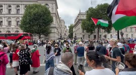 London protesters rally outside 10 Downing Street over Gaza humanitarian crisis