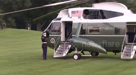 US President Trump returns to White House after Scotland trip