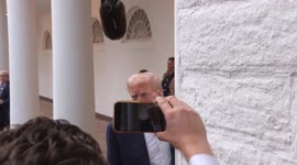 US President Trump speaks to media at White House