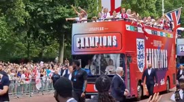England women's football team celebrate Euro 2025 win