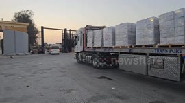 Limited humanitarian aid convoy enters Gaza via Rafah crossing