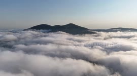 Breathtaking drone footage shows 'sea of fog' over mountain in northern Türkiye