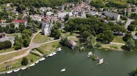 Drone footage shows France’s Tourelles Castle as rare medieval fortification