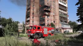 Russian FPV drone strike sparks house fire in eastern Ukraine’s Kostiantynivka